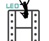 A silhouette of a cheerleader with two pom-poms jumps in the air behind her; it is a Black lined negative film and at the top left, the word 'Leo' is written in teal to symbolise the truth about Leo in astrology