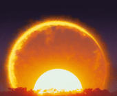 Venus behind a rising sun