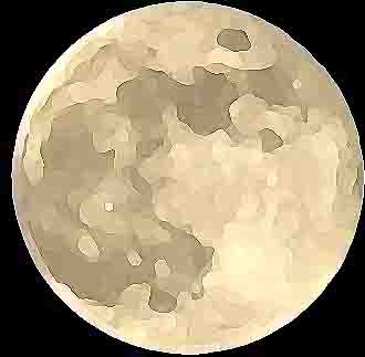 a Photoshop image of a moon in front of  a black background