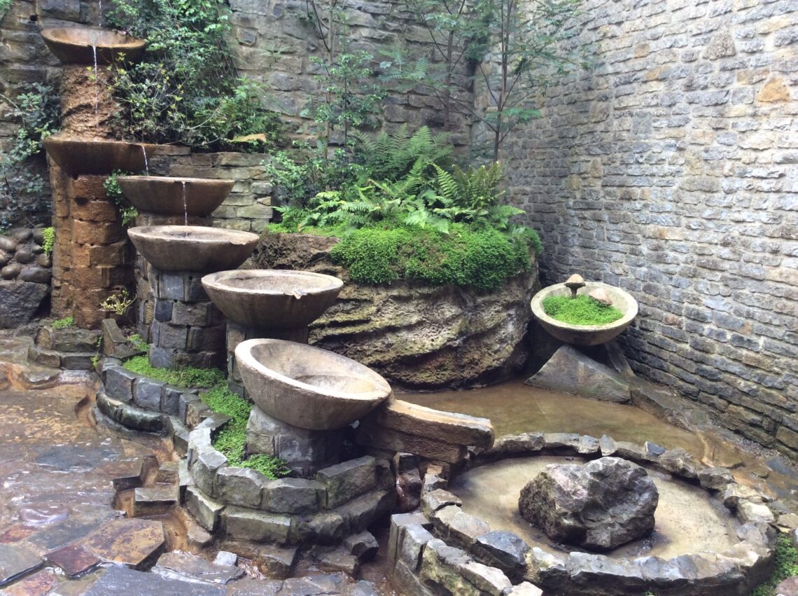My photograph of the spring wells in Glastonbury