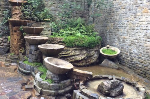 My photograph of the spring wells in Glastonbury