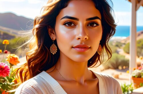 A woman with quiet confidence and emotional depth. She holds eye contact naturally and comfortably, without challenge, flirtation, or intimidation. Her expression is calm, thoughtful, and self-possessed. There is warmth in her eyes but also wisdom earned through experience. She looks like someone who has survived difficult chapters of life and emerged compassionate rather than hardened. She is emotionally intelligent, grounded, and secure in herself. Natural beauty, understated elegance, authentic presence. Cinematic portrait photography, realistic, intimate, emotionally rich